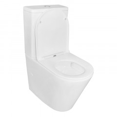 Унитаз-компакт Azario Vetro 380х605х825 напольный, безободковый, слив "ТОРНАДО", в комплекте с бачком и быстросъемным сиденьем микролифт (AZ-2149- UQ)