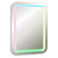 Зеркало AZARIO Мальта RGB 550*800 c подсветкой и диммером, мульти-цвет, сенсорный выключатель (LED-00002511)
