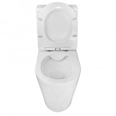 Унитаз-компакт Azario Flin 365х590х790 напольный, безободковый с быстросъемным сиденьем микролифт (AZ-1363C)