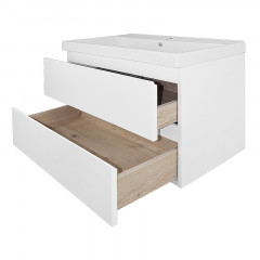 Комплект Тумба Azario Мила 80 815х470х680 подвесная, с раковиной Tempo 80, белый матовый (CS00091365)