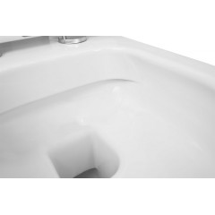 Унитаз подвесной Azario FERIO 360х545х330 безободковый, в комплекте с сиденьем микролифт (87565)