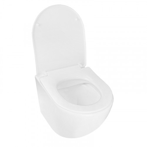 Унитаз подвесной Azario PRO 360х480х3500 безободковый, c быстросъемным сиденьем микролифт полипропилен (CS-1049SB)