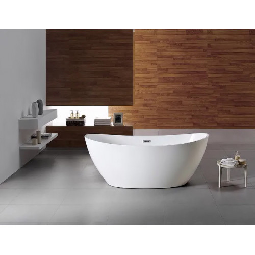 Ванна акриловая Azario GLASGOW 1800х800х665, свободностоящая, в комплекте с сифоном и металлической рамой, цвет белый (GLA18080)