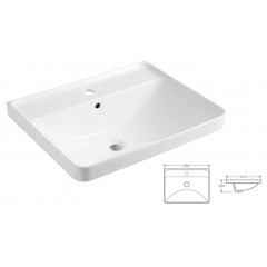 Комплект Azario тумба Мила 60 600х460х670 подвесная с раковиной Monte tx 60 белый (CS00080140)