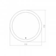Зеркало AZARIO Перла круглое, c подсветкой и диммером, сенсорный выключатель (ФР-00000847)