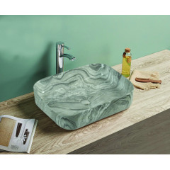 Раковина Azario накладная 605х425х140 цвет мрамор (AZ-78625)