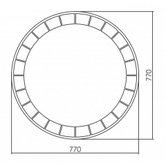 Зеркало AZARIO Пандора d770 c подсветкой и диммером, сенсорный выключатель (LED-00002504)