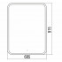 Зеркало AZARIO Стив-4 685х915 c подсветкой и диммером, подсветка+часы (LED-00002316)