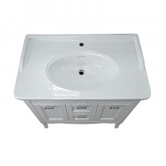 Шкаф с раковиной Azario Carolina, 100*50*88 см, напольная, белый/серебряная патина (CS00069426)