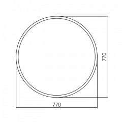 Зеркало AZARIO Ренуар D770 без подсветки, черное (ФР-00002443)
