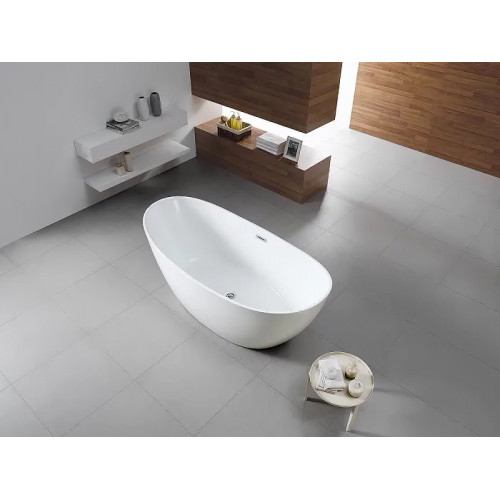 Ванна акриловая Azario GLASGOW 1800х800х665, свободностоящая, в комплекте с сифоном и металлической рамой, цвет белый (GLA18080)