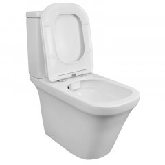 Унитаз-компакт Azario Candy 370х620х780 напольный, безободковый, в комплекте с бачком и сиденьем микролифт (AZ-1503B)