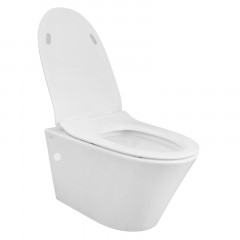 Сет: Инсталляция AZARIO + Унитаз подвесной Creo Ceramique с системой смыва Tornado, в комплекте с быстросъемным сиденьем микролифт (AZ-8010-1000+CR1100NR)