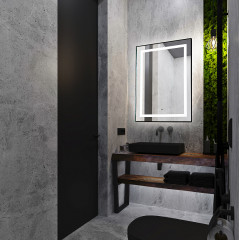 Зеркало AZARIO Саурон 600х800 вертикальное, c подсветкой и диммером, сенсорный выключатель (LED-00002510)