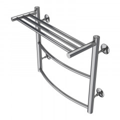 Полотенцесушитель водяной AZARIO VERONA 500/500 с полкой, 2 секции, нижнее/диагональное подключение, 1/2", хром (AZ04155P)