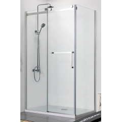 Душевое ограждение Azario VANCOUVER 800х1200х2000 L, без поддона, прозрачное стекло 8 мм, цвет профиля серебро (AZ-NKF1131 L 800)