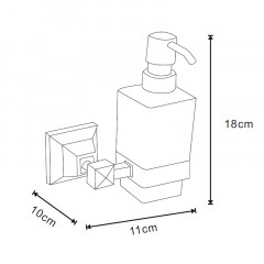 Дозатор жидкого мыла AZARIO ALTRE стеклянный, черный матовый (AZ96012B)