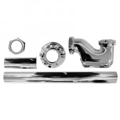 Сифон универсальный AZARIO литой, без выпуска, G 1 1/4 латунь, хром (AZ-110-CHR)