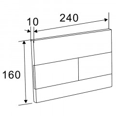 Кнопка смыва AZARIO NEW двойная, пластик, хром (AZ-013.02)