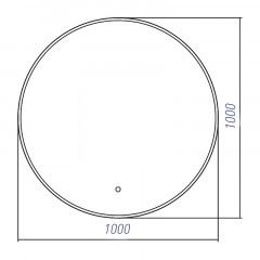 Зеркало AZARIO Плаза D1000 -2 подсветка, сенсорный выключатель с функцией диммера, двойной подогрев (LED-00002637)