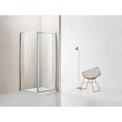 Душевое ограждение Azario RICHMOND 900х900х1950 БЕЗ ПОДДОНА прозрачное стекло 6 мм, профиль хром (AZ-NAG1221 900)