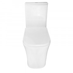 Унитаз-компакт Azario ANTEO SQUARE 385х630х820 напольный, безободковый, с быстросъемным сиденьем микролифт (AZ-1218A)