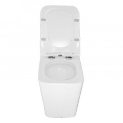 Унитаз импульсный Azario 360х590х440 напольный, квадратный, быстросъемное сиденье микролифт (AZ-101)