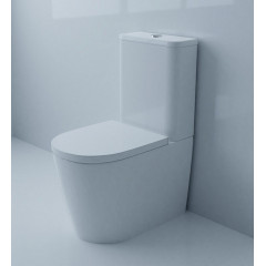 Унитаз-компакт Azario Luana 615х375х840 напольный, безободковый, с сиденьем микролифт (AZ-8593)