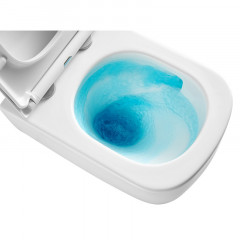 Унитаз подвесной с сиденьем микролифт, дюропласт. Azario CAMPO 510*360*365 mm (AZ-1883WH)