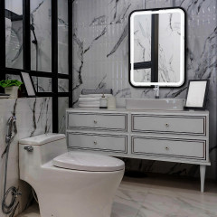 Зеркало AZARIO Мальта-лофт 600х800 c подсветкой и диммером, сенсорный выключатель, рама пластик (LED-00002353)