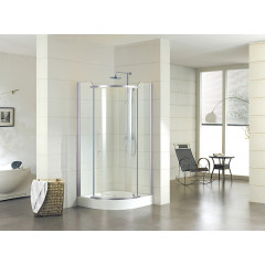 Душевое ограждение Azario EDMONTON 900х900х2000, БЕЗ ПОДДОНА, распаш дверь, 8 мм, профиль хром