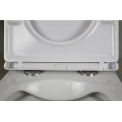 Унитаз подвесной Azario PRO 490х345х355 безободковый, в комплекте с быстросъемным сидением микролифт (PRO-002)