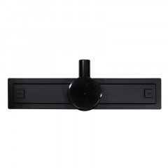 Душевой лоток AZARIO 700 мм, D40(50), 360°, металлическая перфорированная решетка, металлический желоб, комбинированный затвор, черный матовый (AZT3BLACK700)