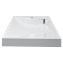 Раковина подвесная Azario Gratsiy 597х598х100 литьевой мрамор, белая (CS00078505)