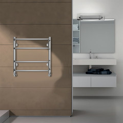 Полотенцесушитель водяной AZARIO FERRARA 500/500 4 секций, нижнее/диагональное подключение, 1/2", хром (AZ09155)