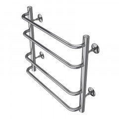 Полотенцесушитель водяной AZARIO FERRARA 500/500 4 секций, нижнее/диагональное подключение, 1/2", хром (AZ09155)