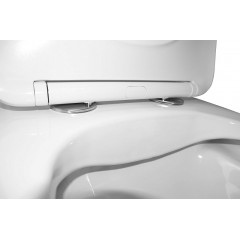 Унитаз-моноблок Azario Lodi 350х665х750 напольный, безободковый, горизонтальный слив, сиденье дюропласт микролифт (AZ-8617)