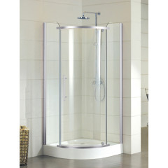 Душевое ограждение Azario EDMONTON 900х900х2000, БЕЗ ПОДДОНА, распаш дверь, 8 мм, профиль хром