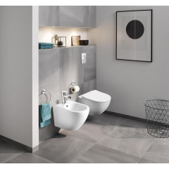 Унитаз подвесной AZARIO MORANO 370х370х500 безободковый, в комплекте с сиденьем микролифт, белый (AZ-450W)