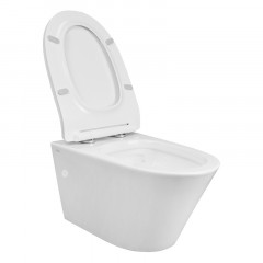 Сет: Инсталляция AZARIO + Унитаз подвесной Creo Ceramique с системой смыва Tornado, в комплекте с быстросъемным сиденьем микролифт (AZ-8010-1000+CR1100NR)