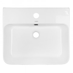 Раковина накладная Azario 485х410х125 прямоугольная, белый глянец (AZ-2258)