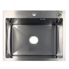 Кухонная мойка AZARIO NICOLE (600*500*220) нержавеющая сталь серебро соты (сифон, диспенсер,коландер) (AZS6050H)