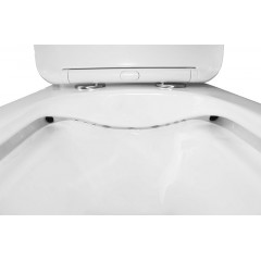 Унитаз-моноблок Azario Lodi 350х665х750 напольный, безободковый, горизонтальный слив, сиденье дюропласт микролифт (AZ-8617)