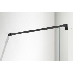 Душевая перегородка Azario CHICAGO Walk-in 1200x1950 прозрачное стекло 8 мм, покрытие EASY CLEAN, цвет профиля черный (AZ-NAR6310 1200 Black)