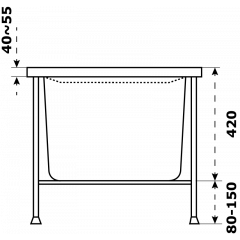 Каркас для ванны Azario Тенза, Бали разборный 1500x700/1500x750 (БТК0001)