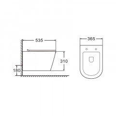 Сет LORANTO Инсталляция + унитаз Azario FONTI подвесной, безободковый, с быстросъемным сиденьем микролифт (4501+AZ-402W)