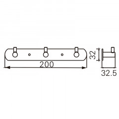 Крючок Azario NESSY, Хром (AZ-1513)