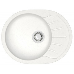 Кухонная мойка AZARIO Light 575х440х215) искусственный мрамор, цвет Белый (CS00079917)