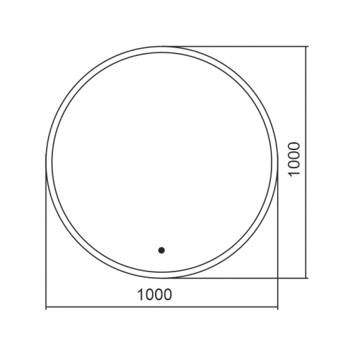 Зеркало AZARIO Monaco-BLACK d1000 бесконтактный сенсор, черная рамка (LED-00002769)