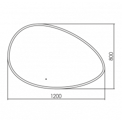 Зеркало AZARIO OMEGA 1200х800 c подсветкой и диммером, бесконтактный сенсор (LED-00002557)